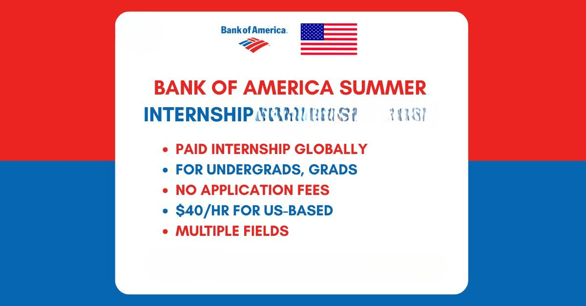 Bank of America Internship for Freshers 2026 – Application Open Now