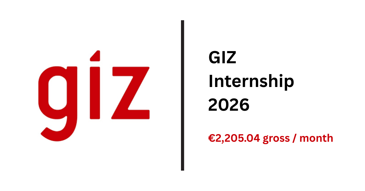 GIZ Internship 2026 | €2,205.04 gross / month