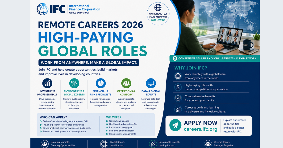IFC Remote Careers 2026 — High-Paying Global Roles