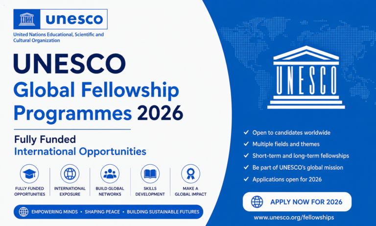 UNESCO Global Fellowship Programmes 2026 — Fully Funded International Opportunities