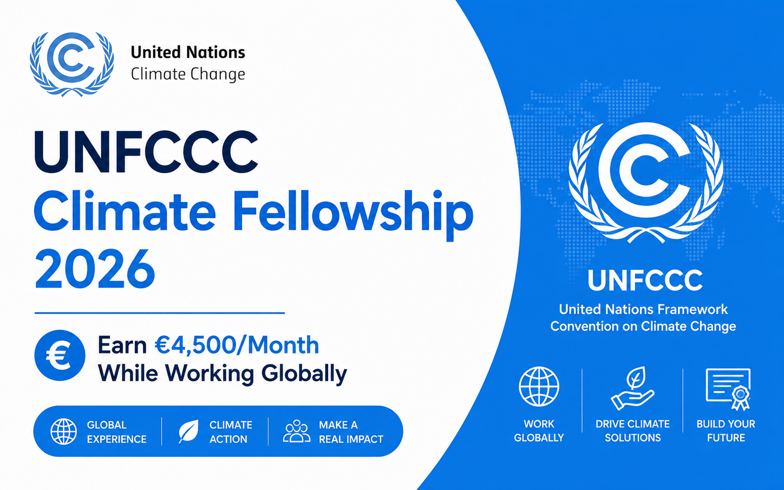 UNFCCC Climate Fellowship 2026 — Earn €4,500/Month While Working Globally