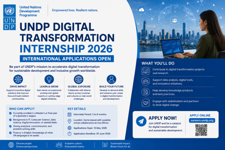 UNDP Digital Transformation Internship 2026 — International Applications Open