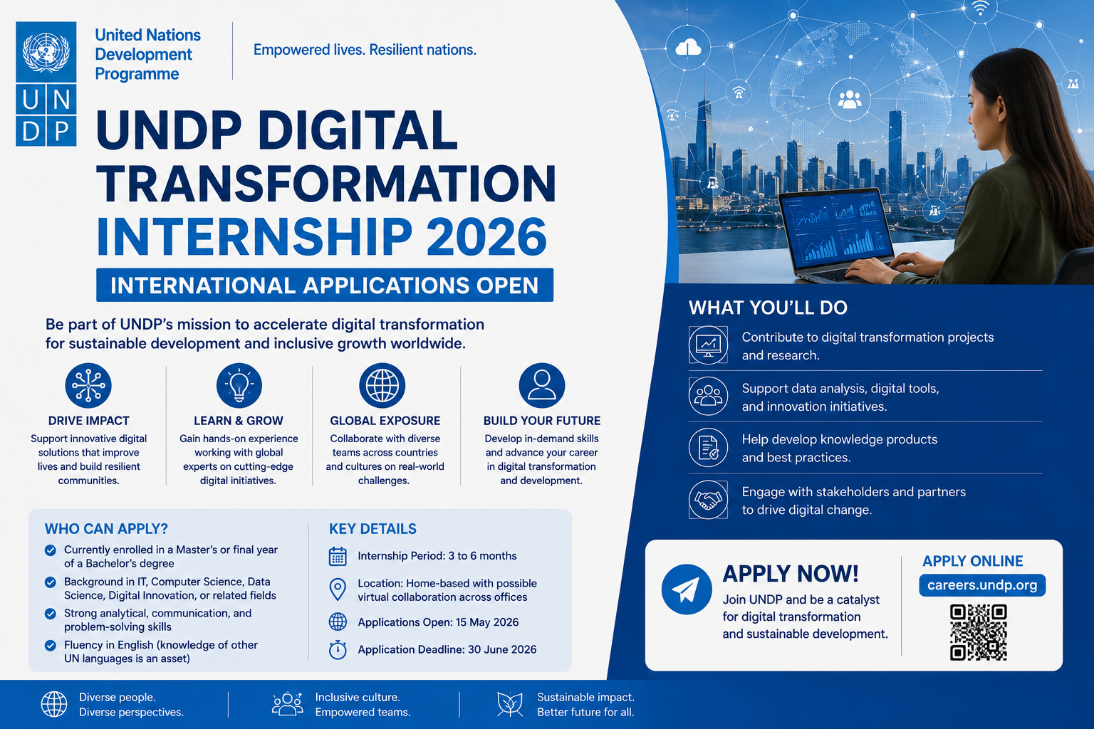 UNDP Digital Transformation Internship 2026 — International Applications Open
