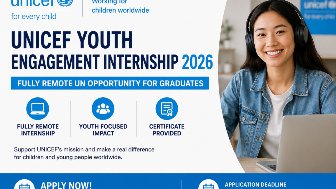 UNICEF Youth Engagement Internship 2026 — Fully Remote UN Opportunity for Graduates