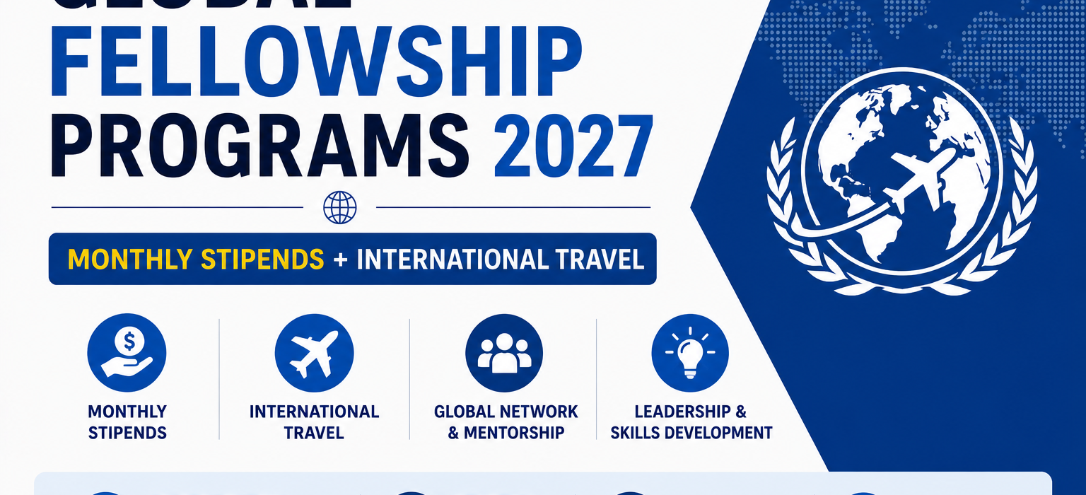 Global Fellowship Programs 2027 — Monthly Stipends + International Travel