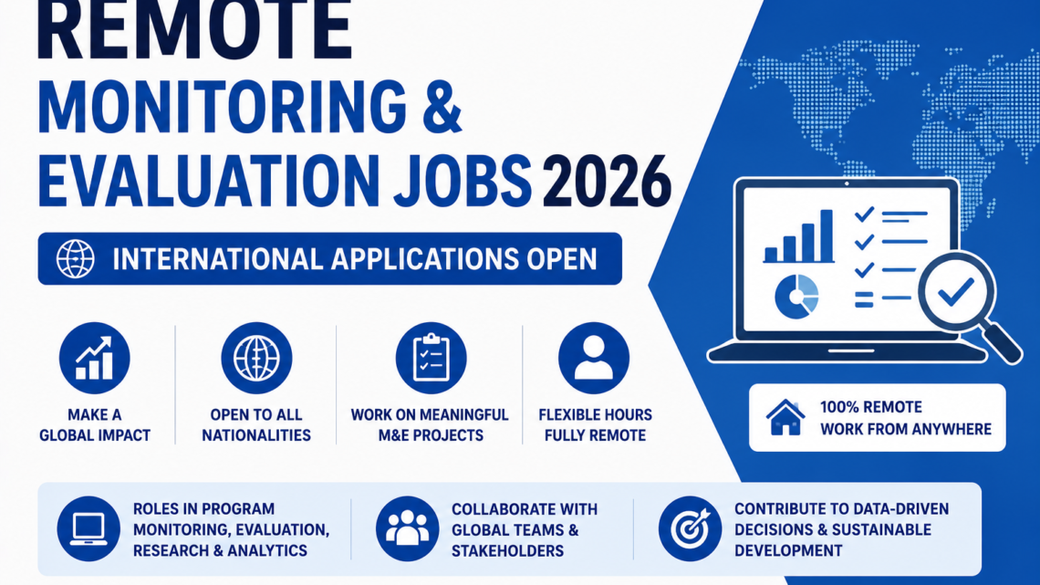 Remote Monitoring & Evaluation Jobs 2026 — International Applications Open