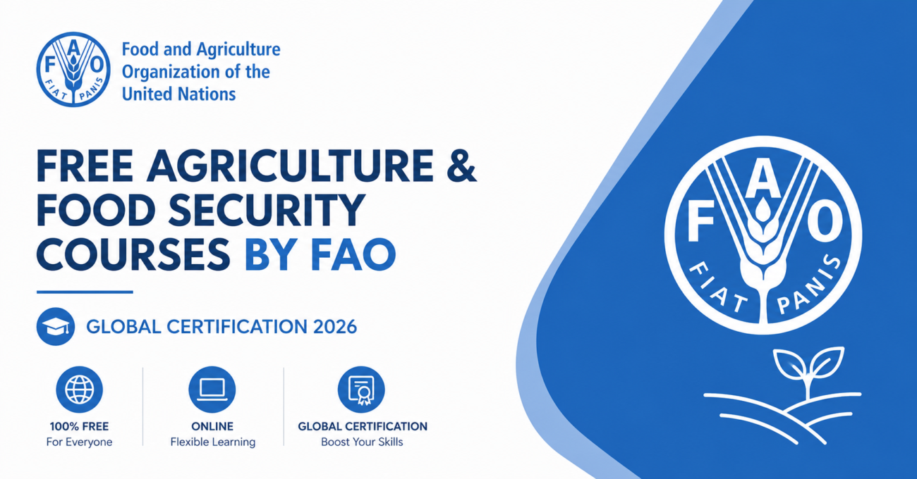Free Agriculture & Food Security Courses by FAO — Global Certification 2026