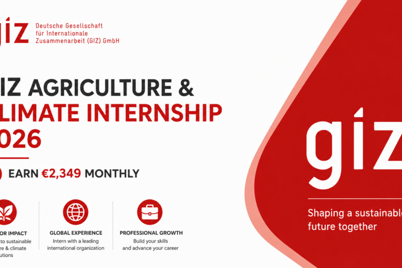 GIZ Agriculture & Climate Internship 2026 — Earn €2,349 Monthly