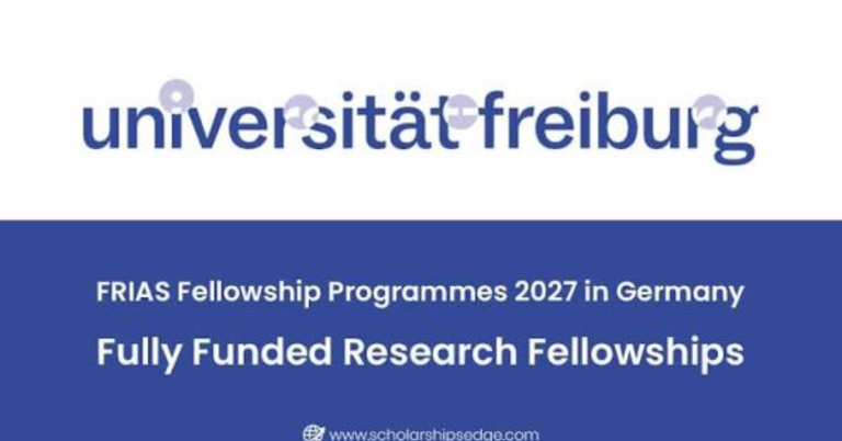 FRIAS Early Career Fellowship Programme 2027/28 Applications Open for International Postdoctoral Researchers in Germany