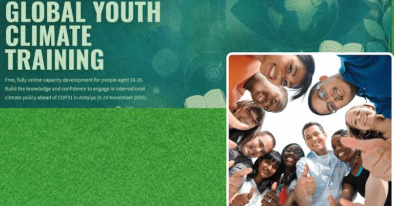 Global Youth Climate Training Programme 2026 Free Online Climate Policy Training for Young Leaders Ahead of COP31