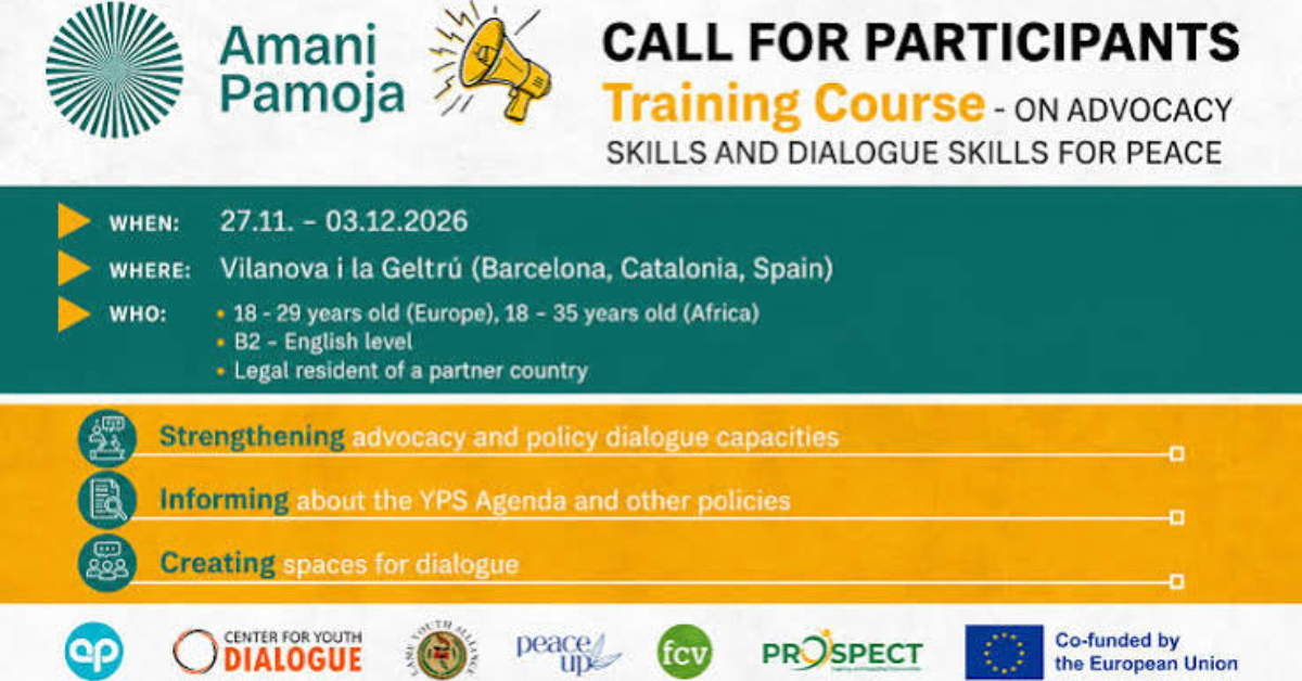 Amani Pamoja Training Course 2026 in Spain: Peace Advocacy and Dialogue Skills