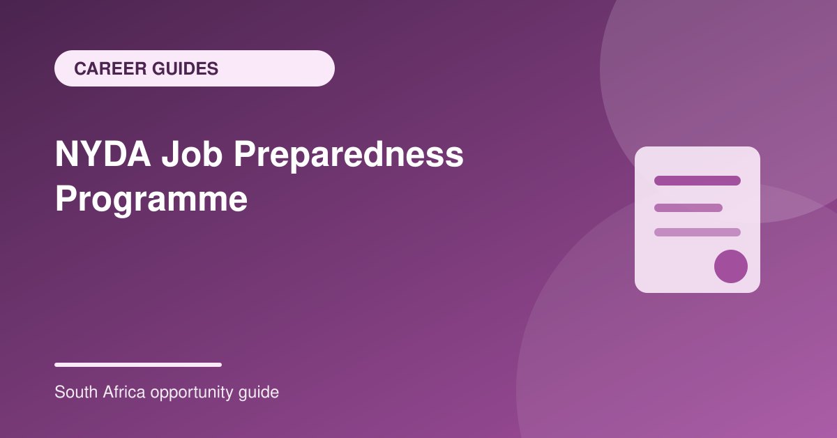 NYDA Job Preparedness Programme: Free CV, Interview and Job-Search Support